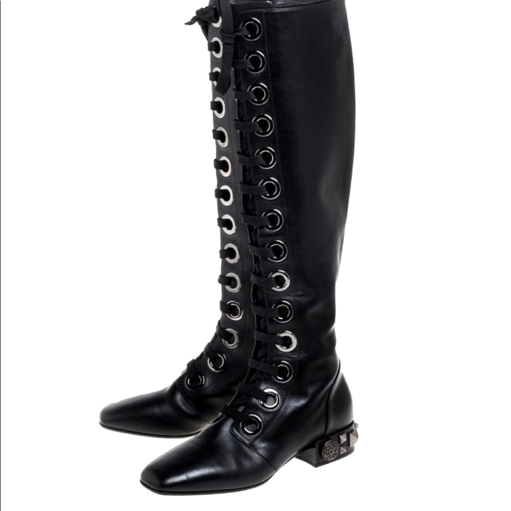Dolce & Gabbana eyelet boots Sz39 $2.3k